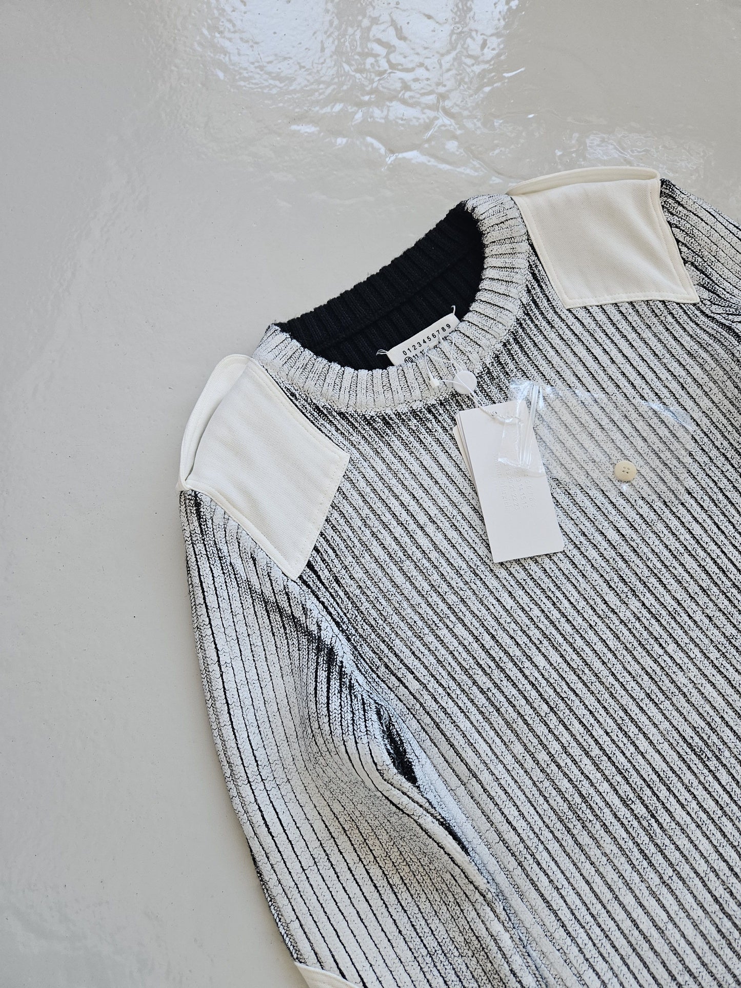 AW2018 Maison Margiela handpainted ribbed sweater