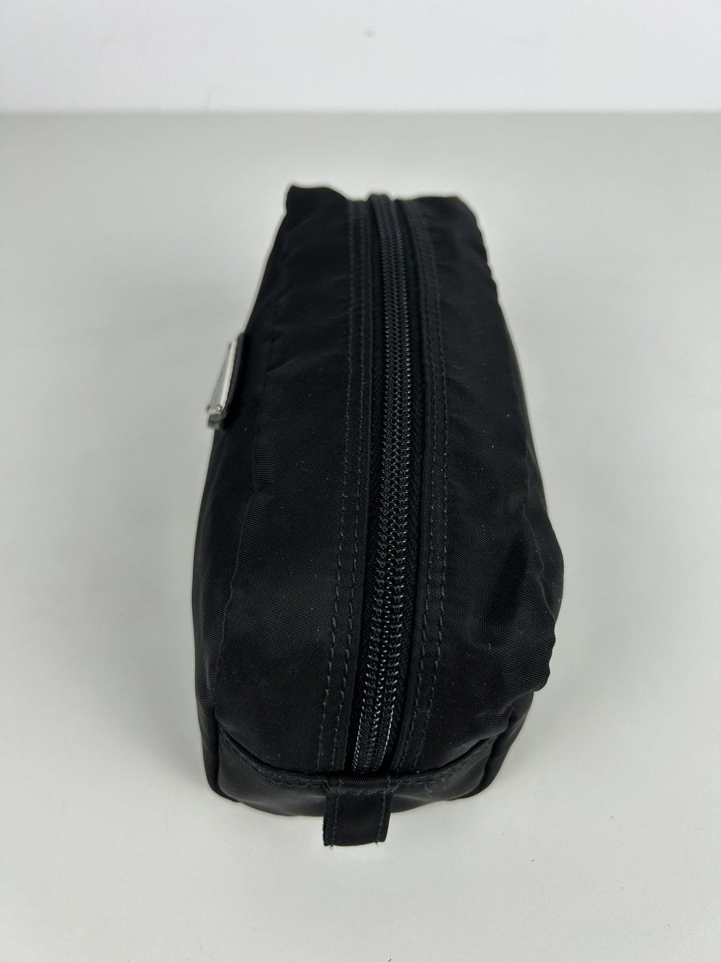 Prada nylon triangle logo mini pouch