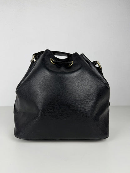 Vintage Chanel lambskin CC logo drawstring bag