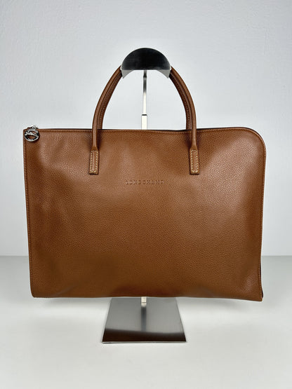 Longchamp leather laptop bag