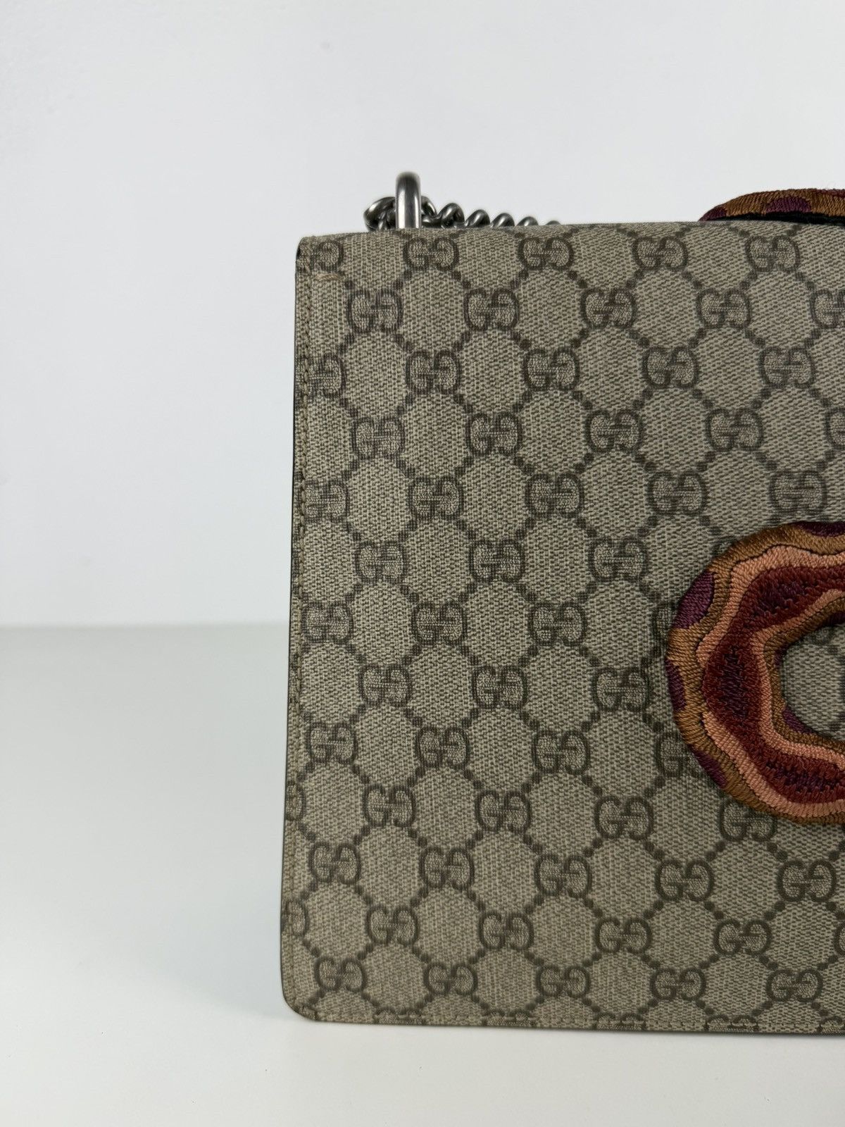 Gucci GG supreme Dionysus large with embroidered bee snake & flowers