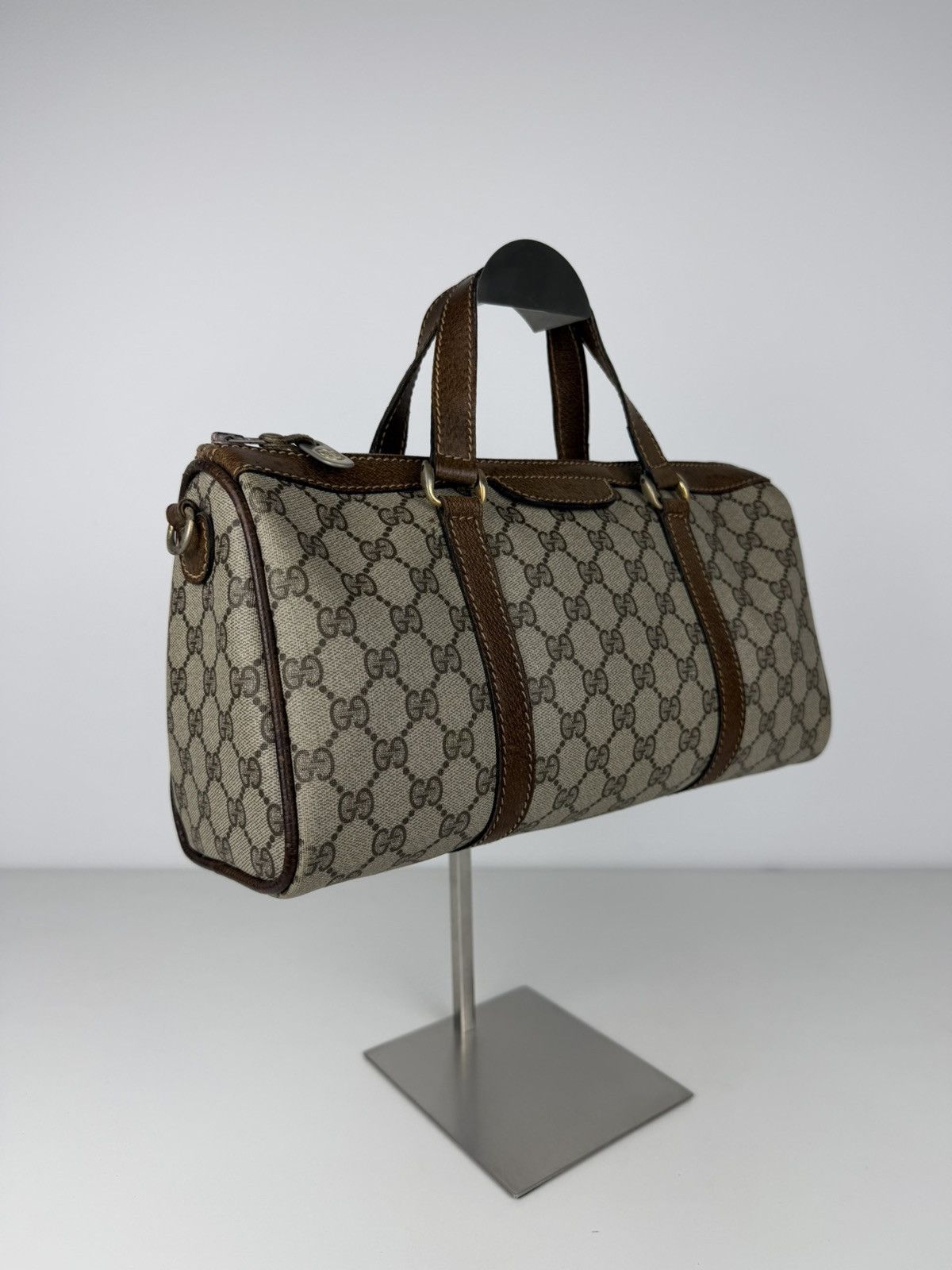 Vintage 70s Gucci monogram mini boston bag
