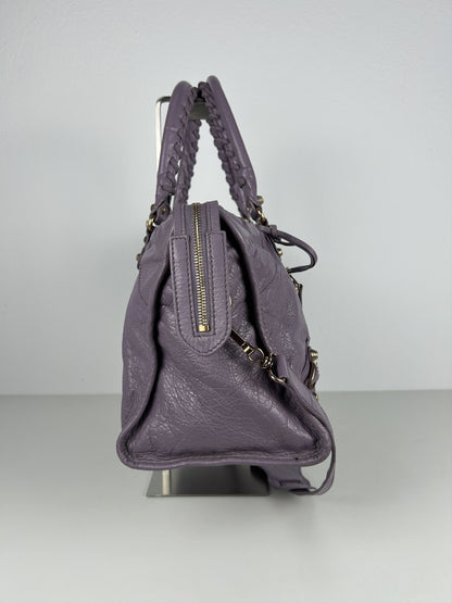Balenciaga part time giant hardware city bag in lilac