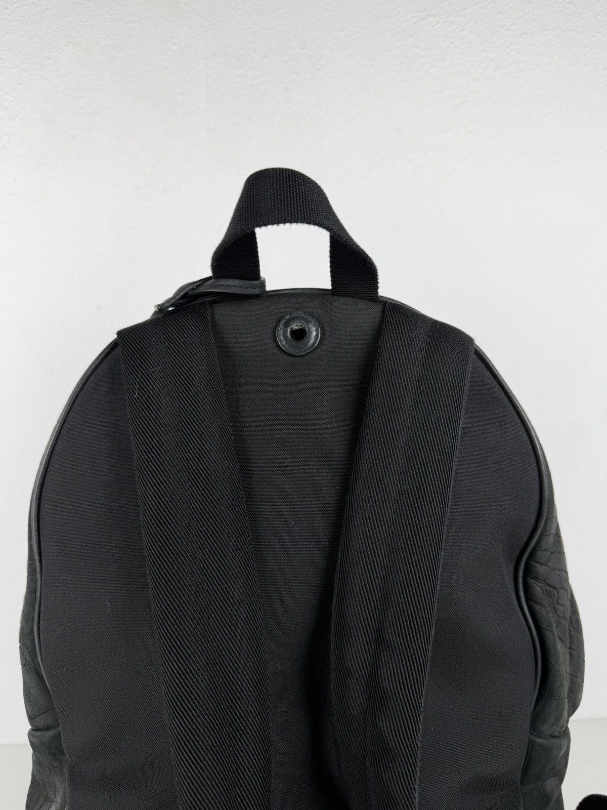 2021 Saint Laurent croc embossed leather city backpack