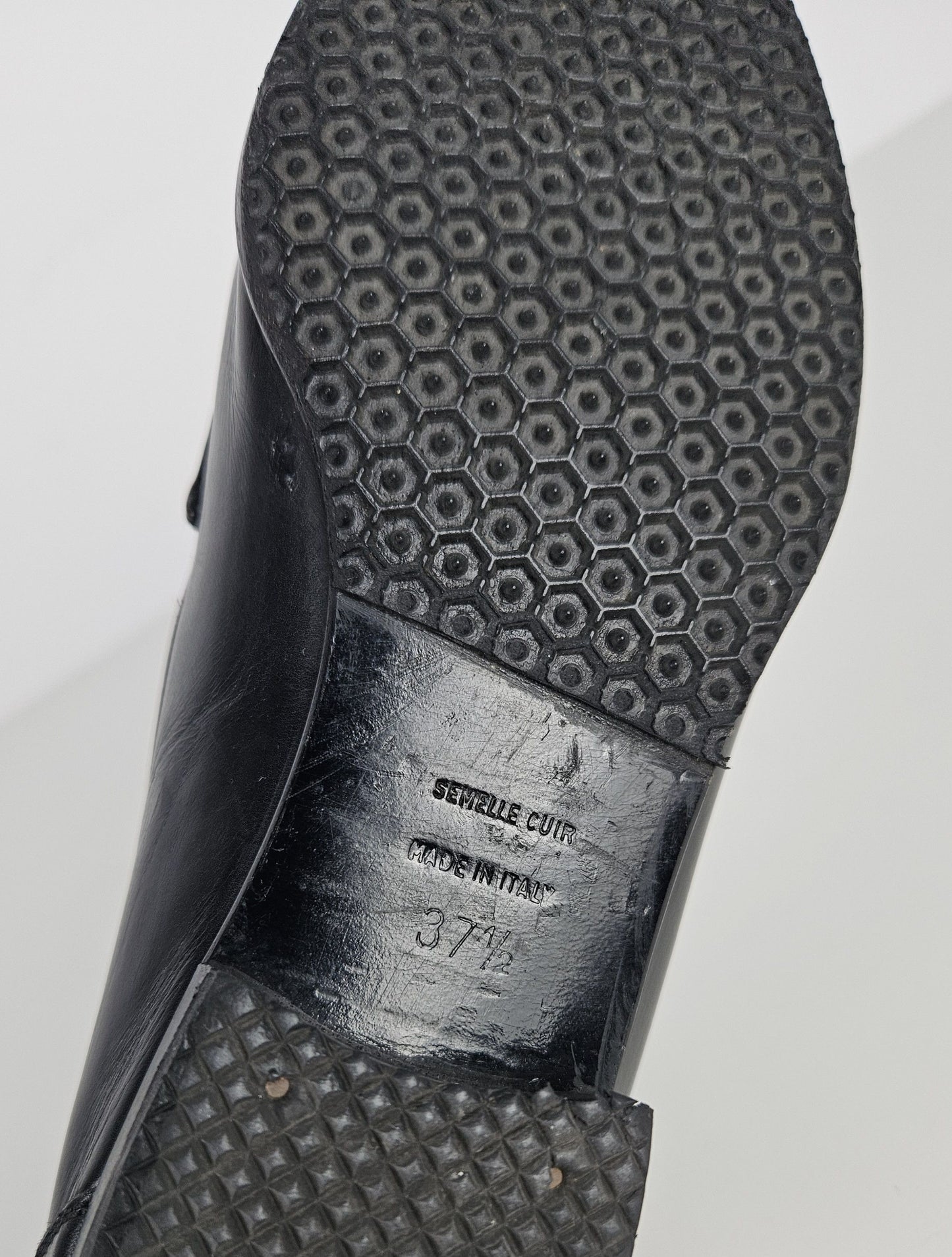 Vintage Hermes constance leather loafers H logo buckle