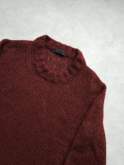 Prada mohair knit in burgundy