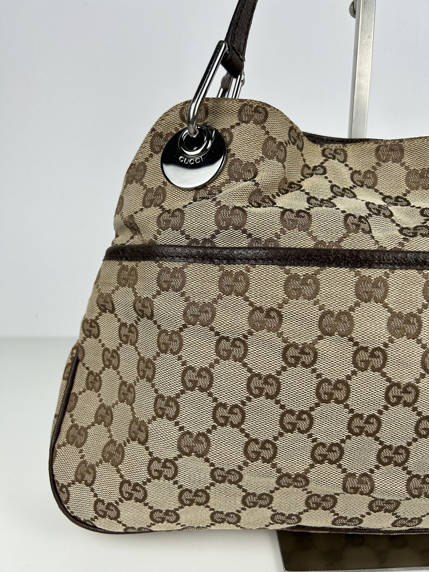 Gucci gg monogram canvas tote bag