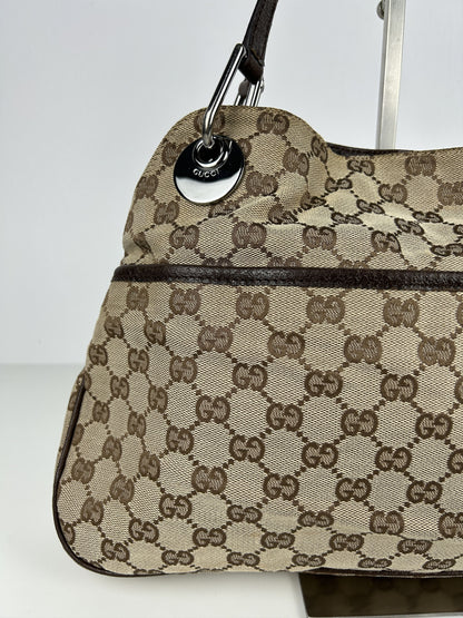 Gucci gg monogram canvas tote bag