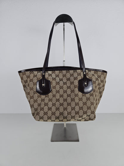 Gucci abbey gg monogram tote bag