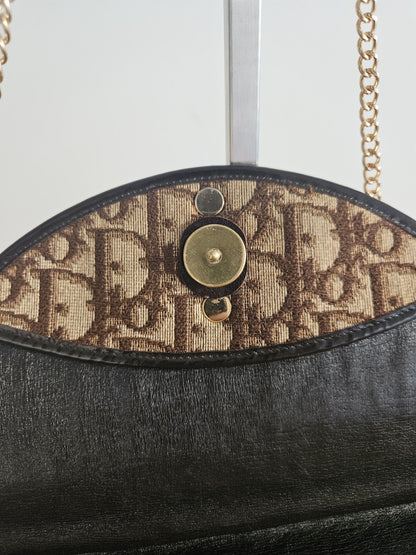 Vintage 80s Dior trotter chain flap shoulder/ crossbody bag
