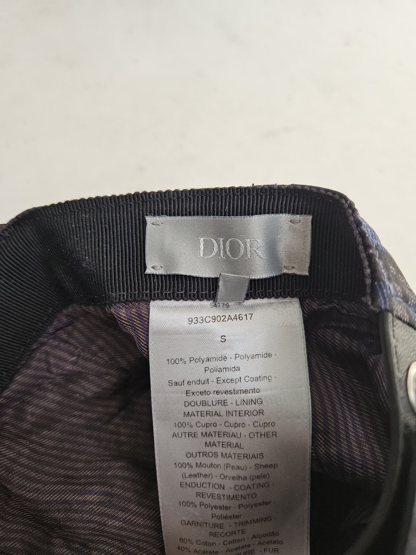 Dior trotter oblique monogram hat snapback