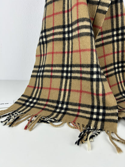 Vintage Burberry nova check cashmere scarf