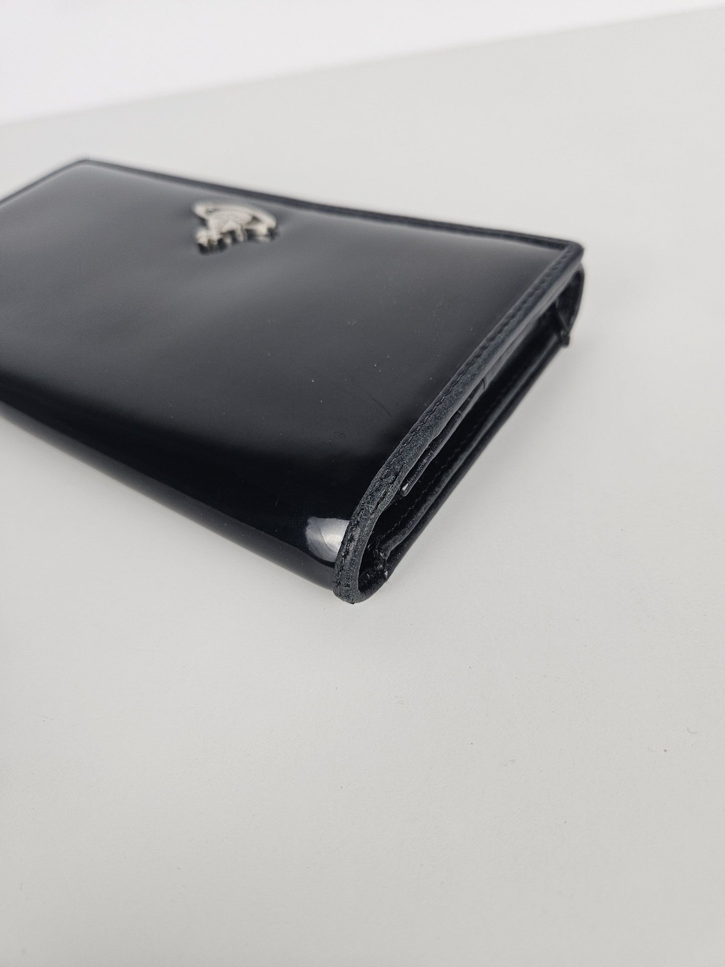 Vivienne Westwood orb black patent leather wallet