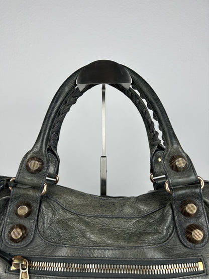 Balenciaga giant hardware city bag in dark gray