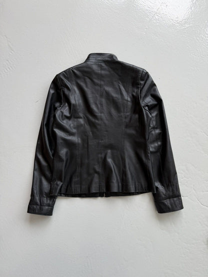 Vintage leather biker jacket