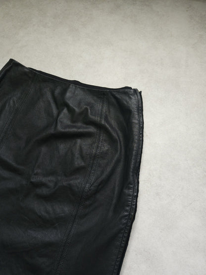 Gianni Versace Couture leather and wool zip off pencil skirt
