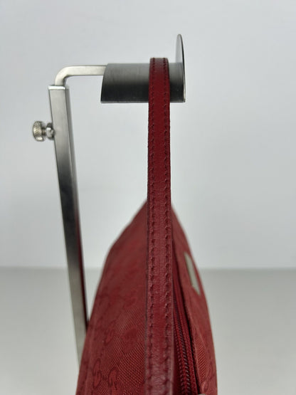 Vintage y2k gucci monogram canvas boat bag pochette