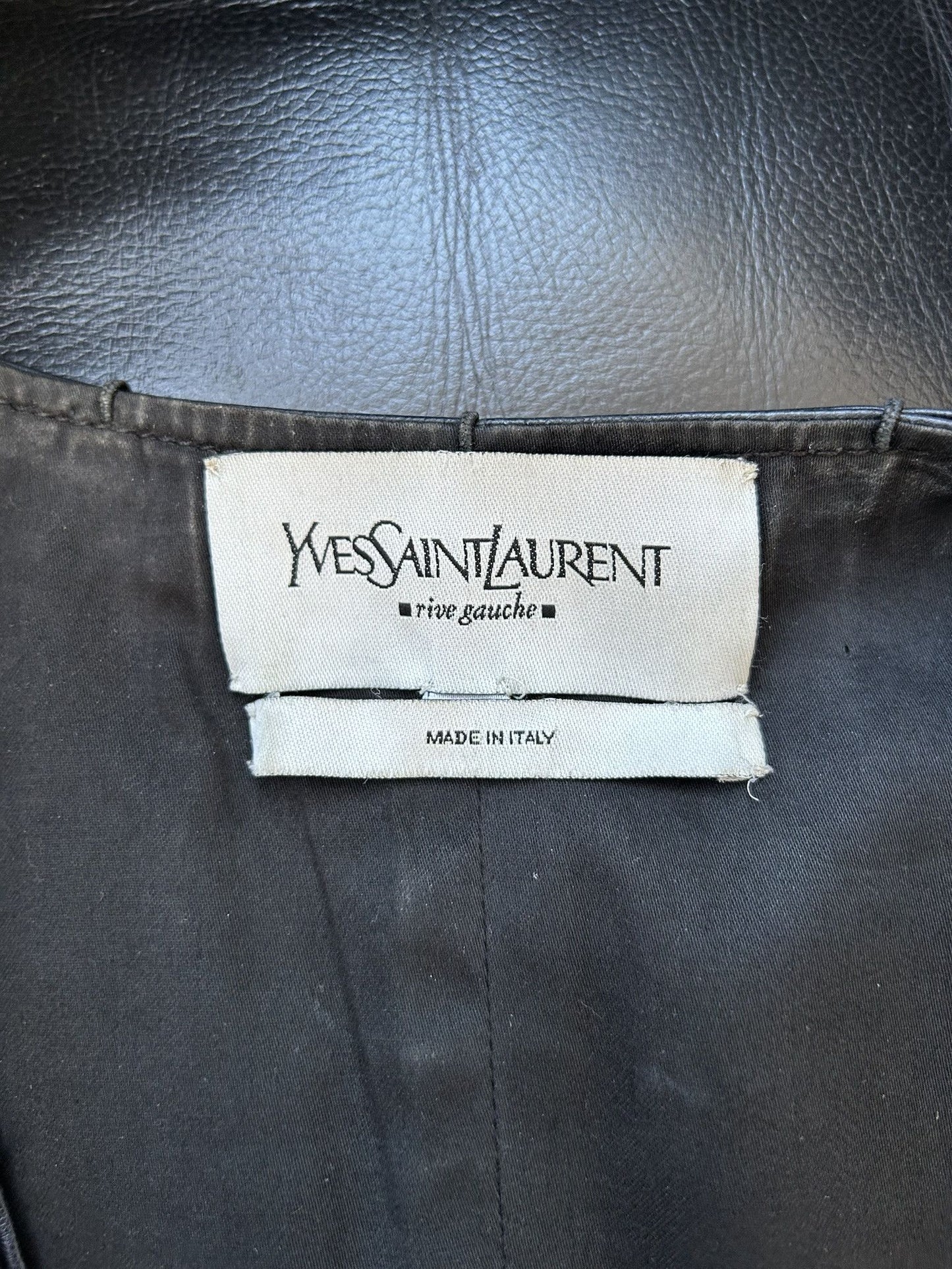 Yves Saint Laurent Rive Gauche Tom Ford era leather jacket