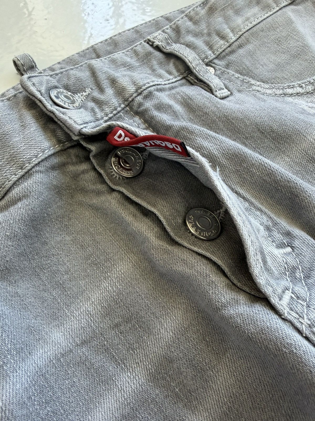 Dsquared2 distressed gray slim jeans
