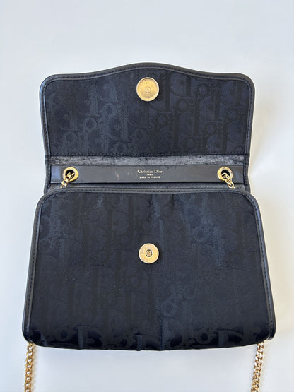 80s Dior trotter oblique monogram canvas chain shoulder bag