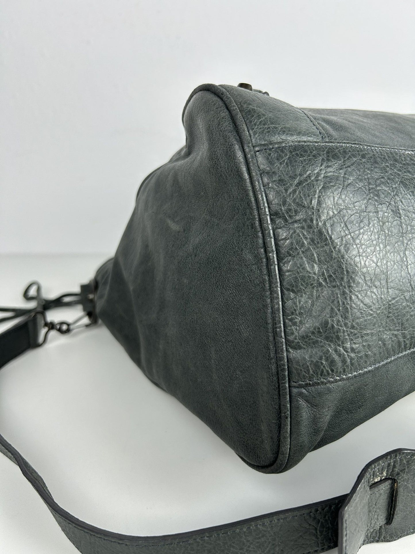 Balenciaga classic hardware city velo bag in dark green