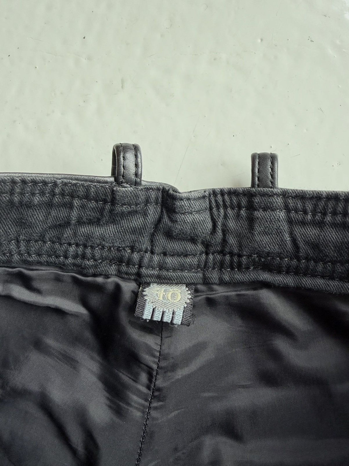Vintage hein gericke lace up leather biker pants