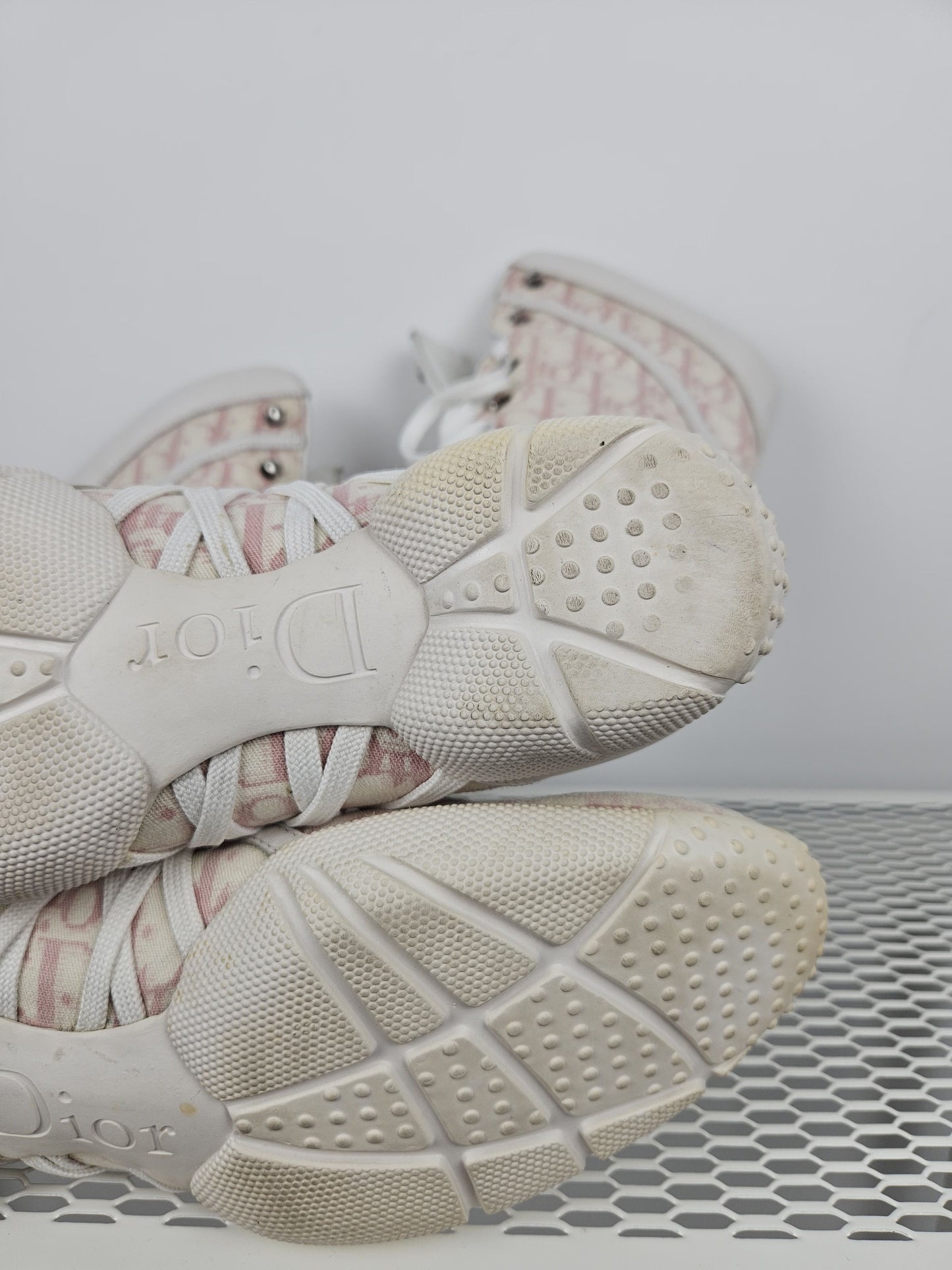 Vintage y2k dior monogram knee height lace up boots