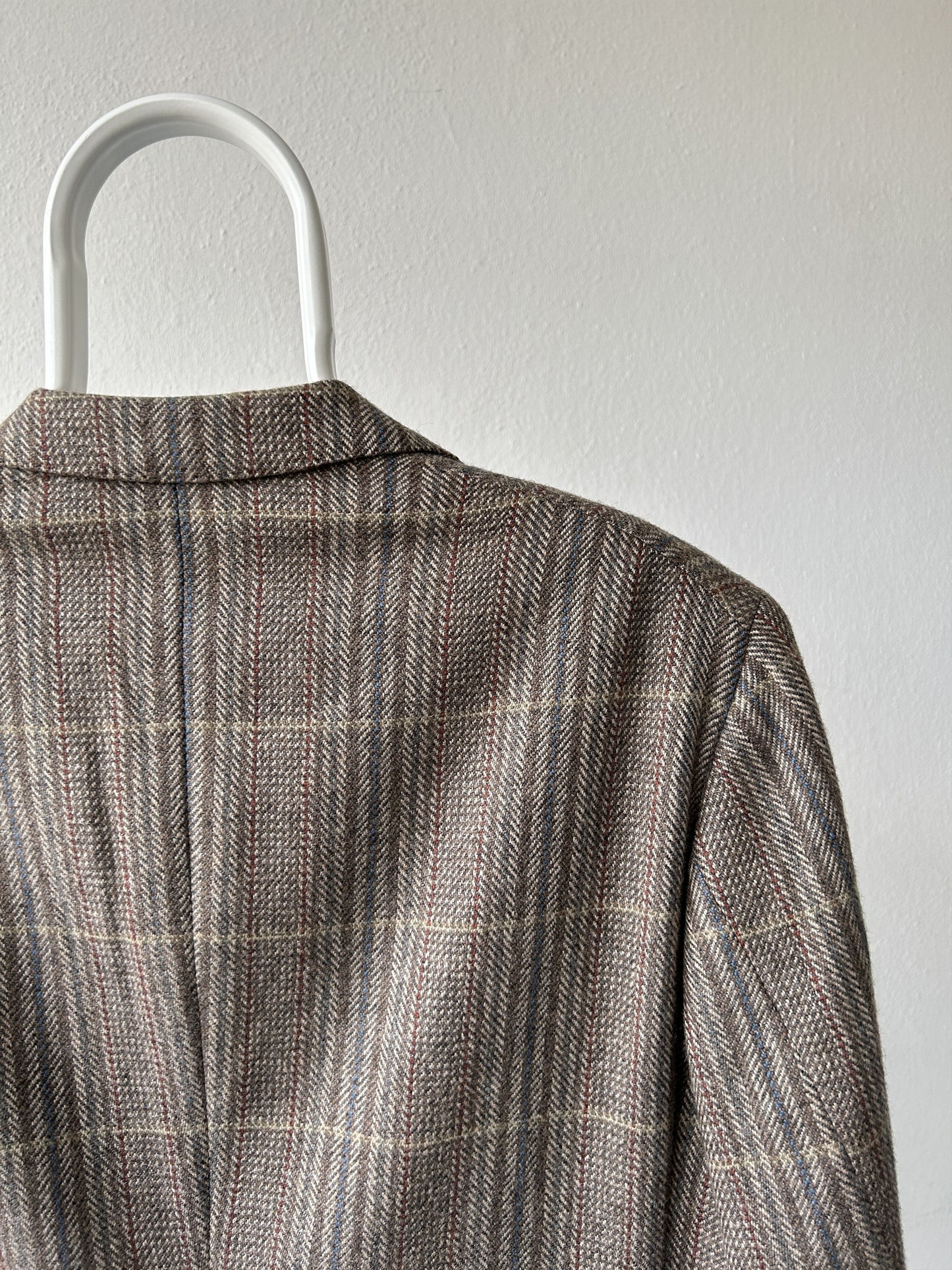 Vintage handmade checkered cashmere blazer