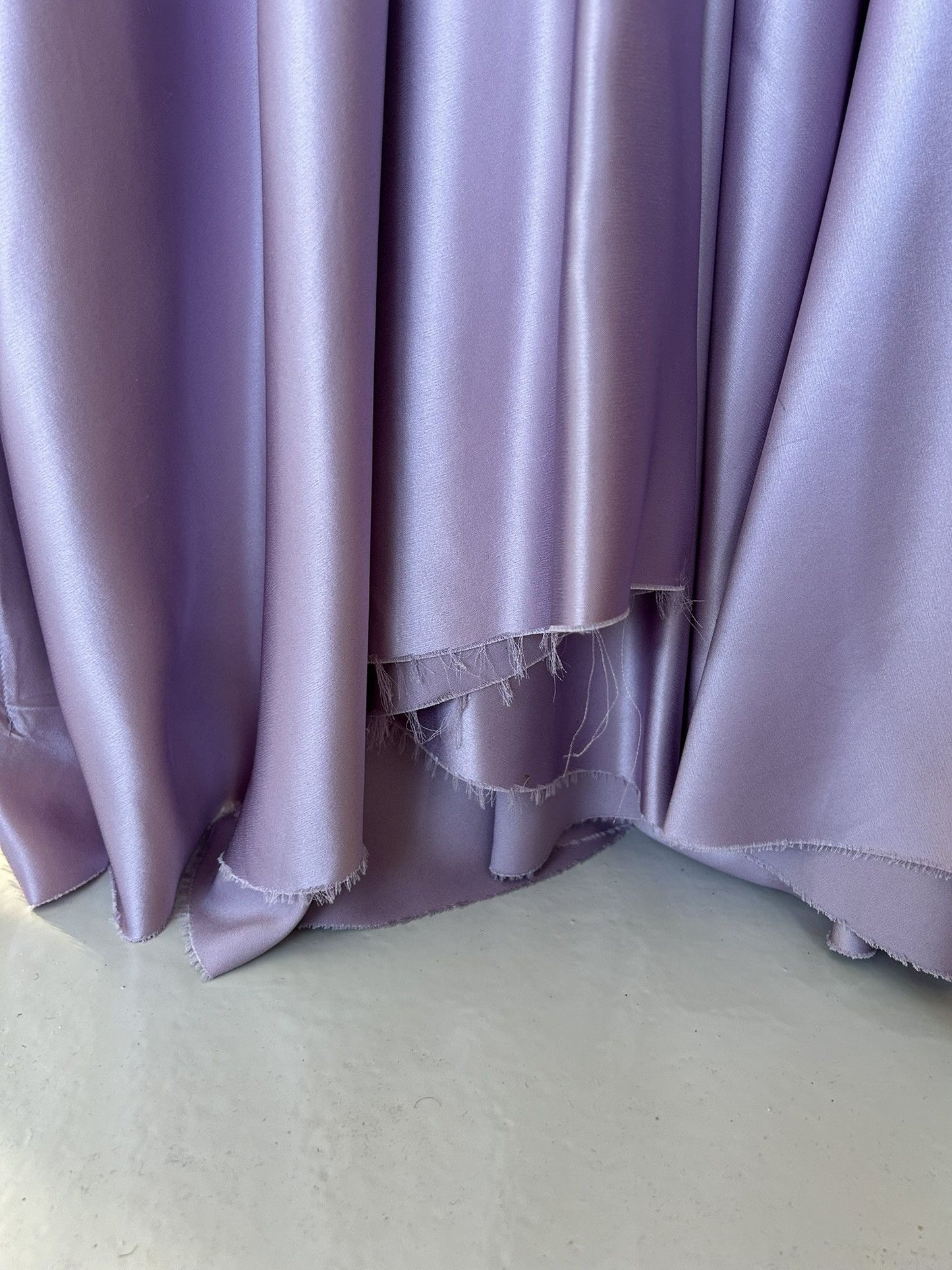 SS2018 Balenciaga silk ruffle loose long dress in lilac