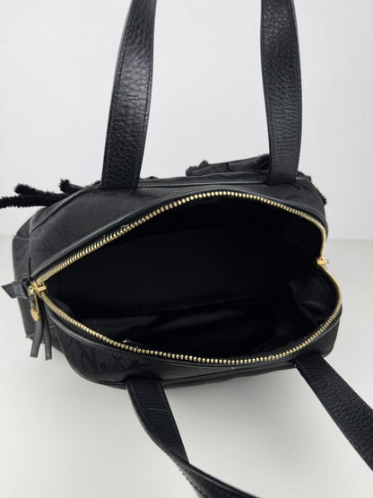 YSL Rive Gauche monogram obi bow bowler bag