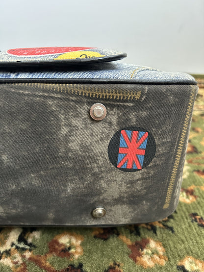 Vintage y2k Dior by John Galliano double saddle denim bowling bag