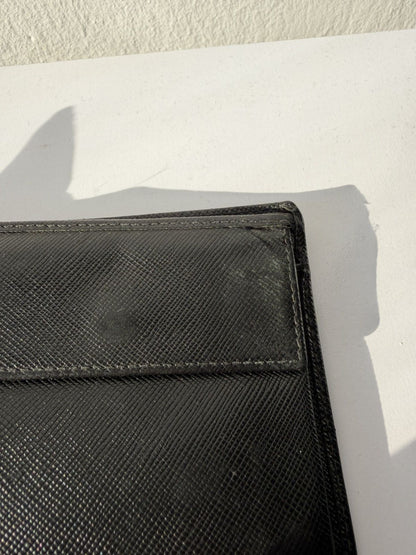 Prada saffiano leather bifold wallet