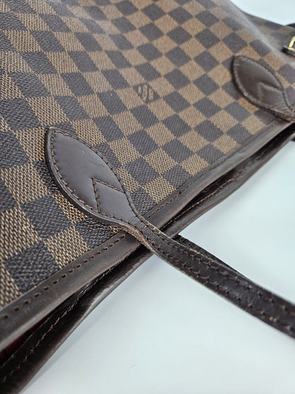 Louis Vuitton damier ebene neverfull mm tote bag