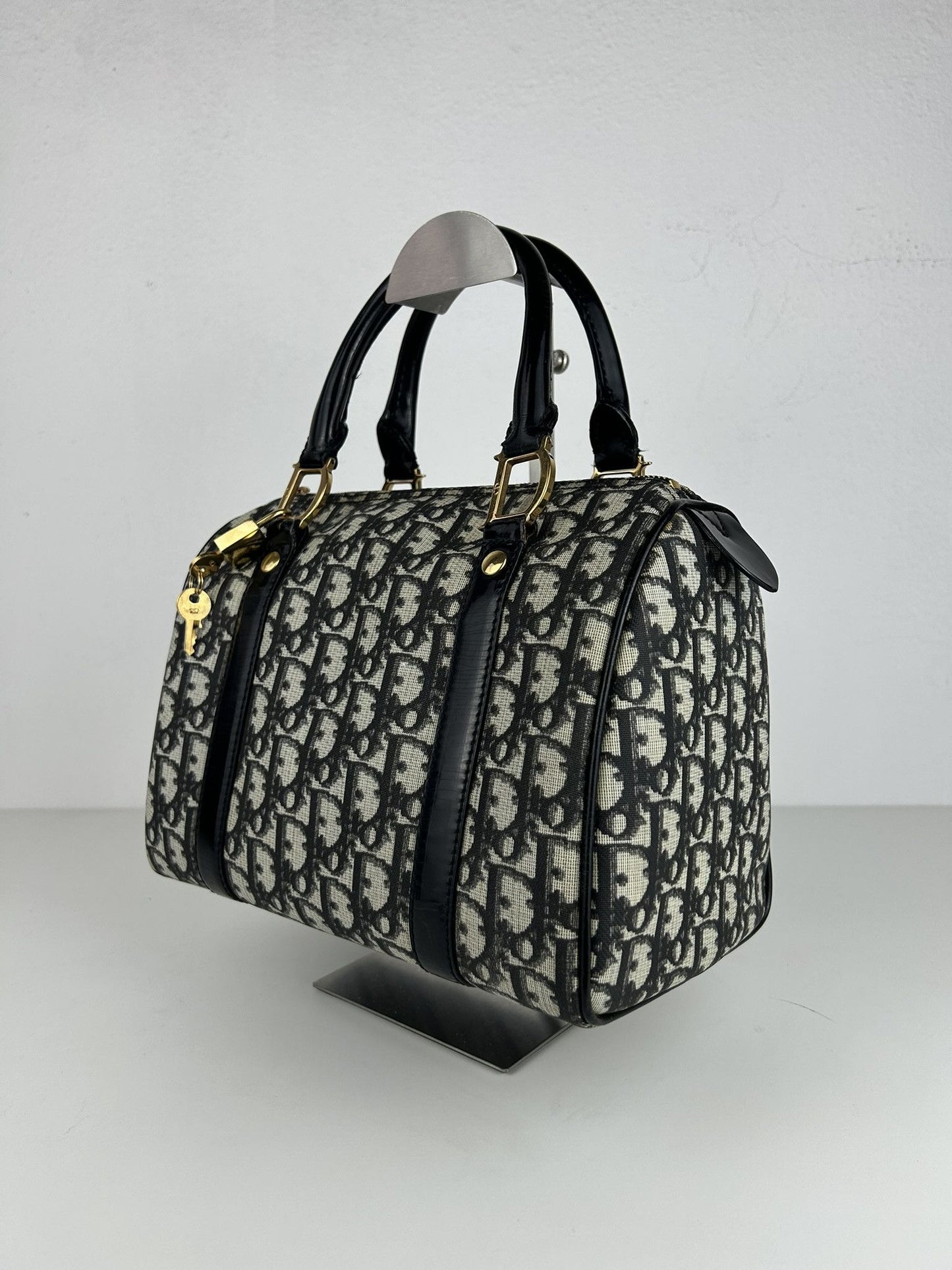 Dior John Galliano era trotter monogram mini boston bag