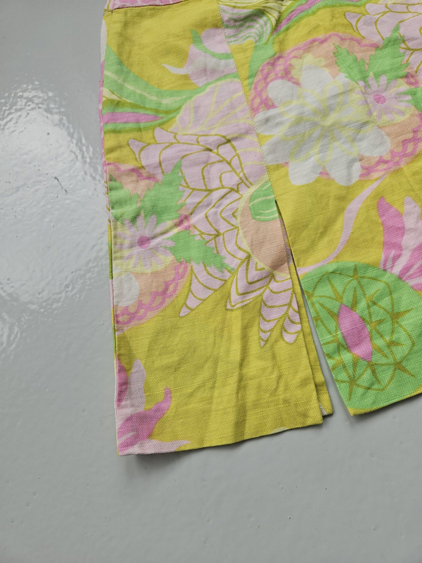 Dolce & Gabbana floral print linen & cotton mini skirt