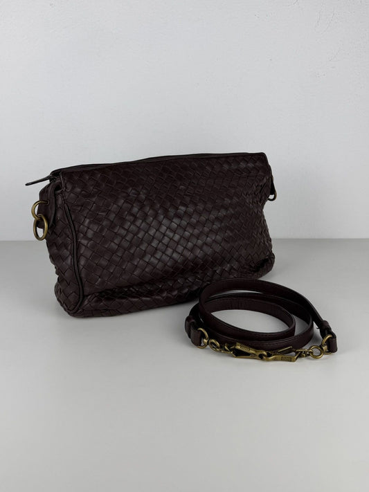 Bottega Veneta intrecciato leather shoulder/ crossbody bag