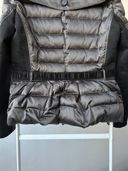 Burberry high collar belted short puffer jacket