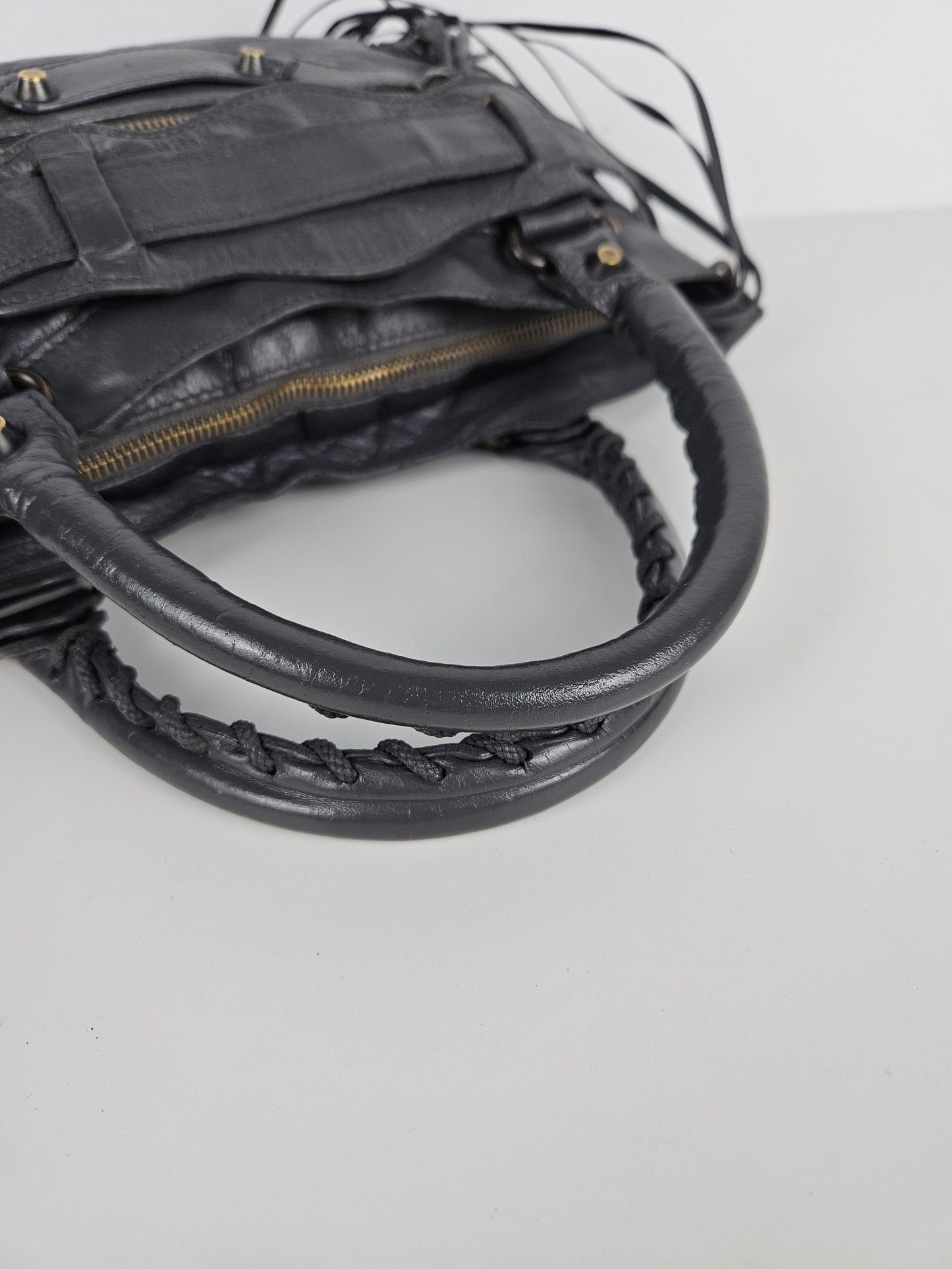 Balenciaga first bag in dark gray