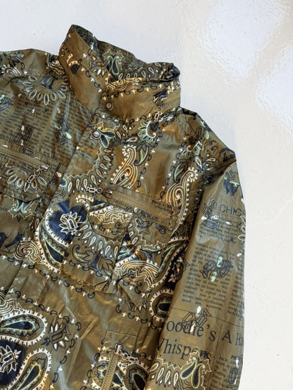 John Galliano newspaper print windbreaker jacket
