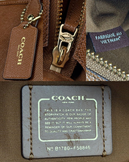 Coach crossgrain leather city tote bag