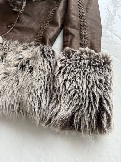 Marlboro Classics shearling afghan/ penny lane short coat