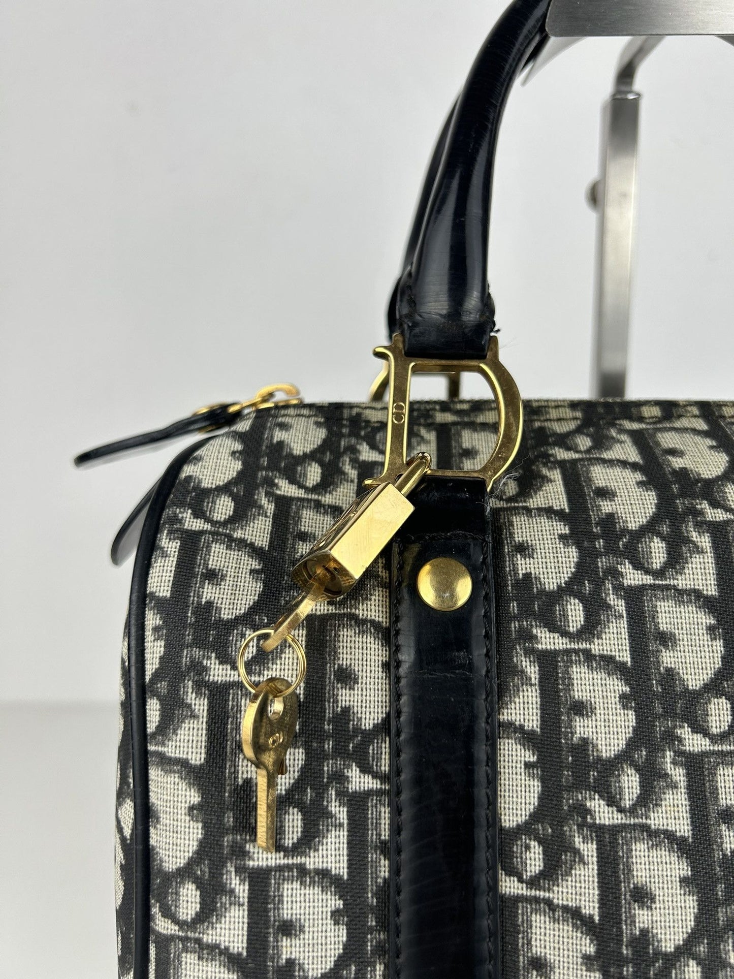 Dior John Galliano era trotter monogram mini boston bag