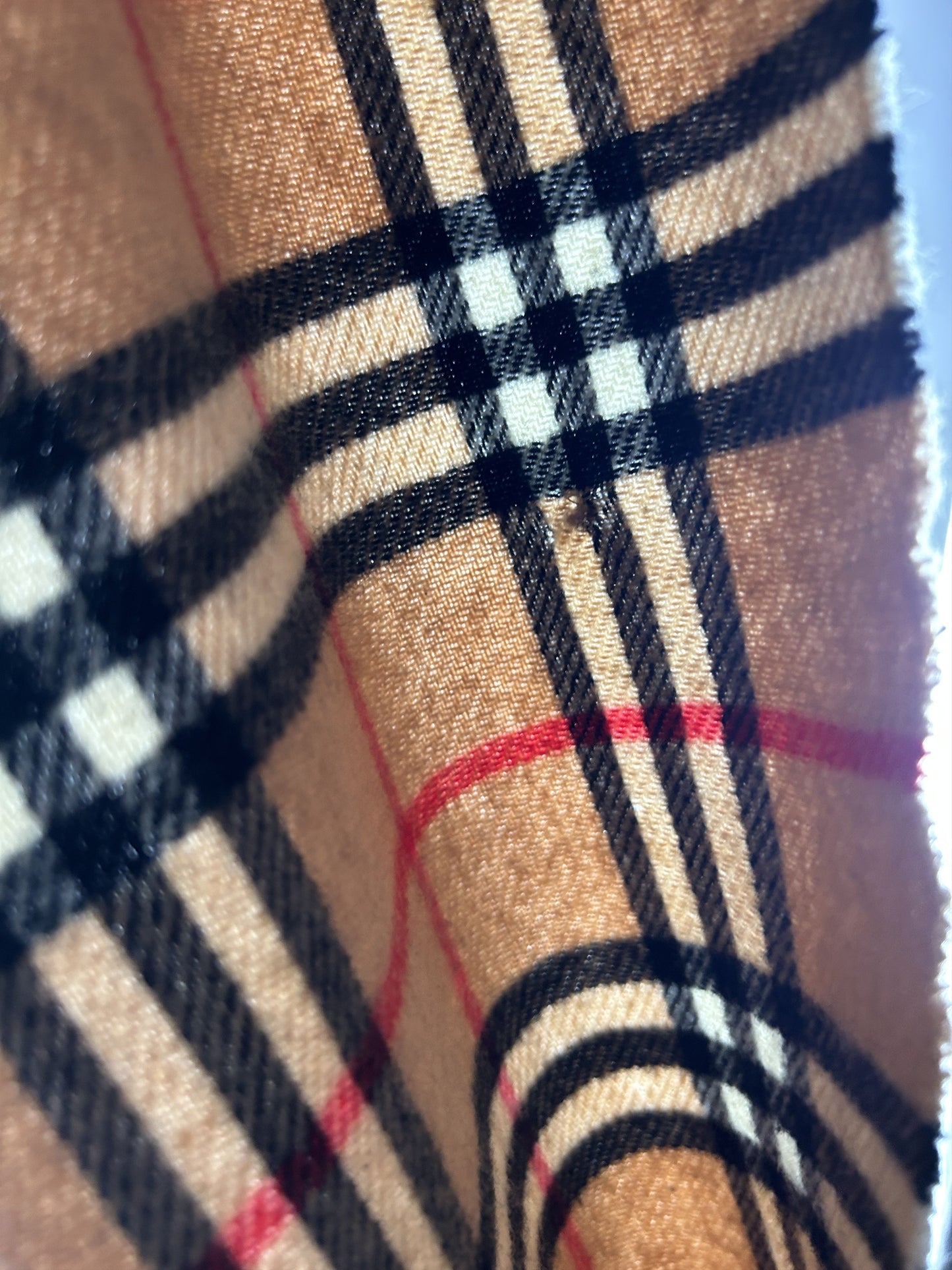 Vintage Burberry nova check merino wool and cashmere scarf