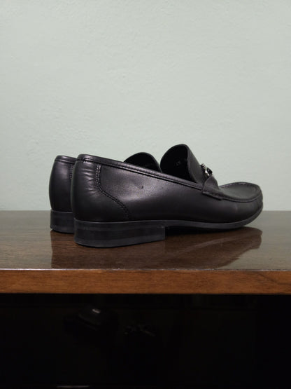 Salvatore Ferragamo gancini black leather loafers
