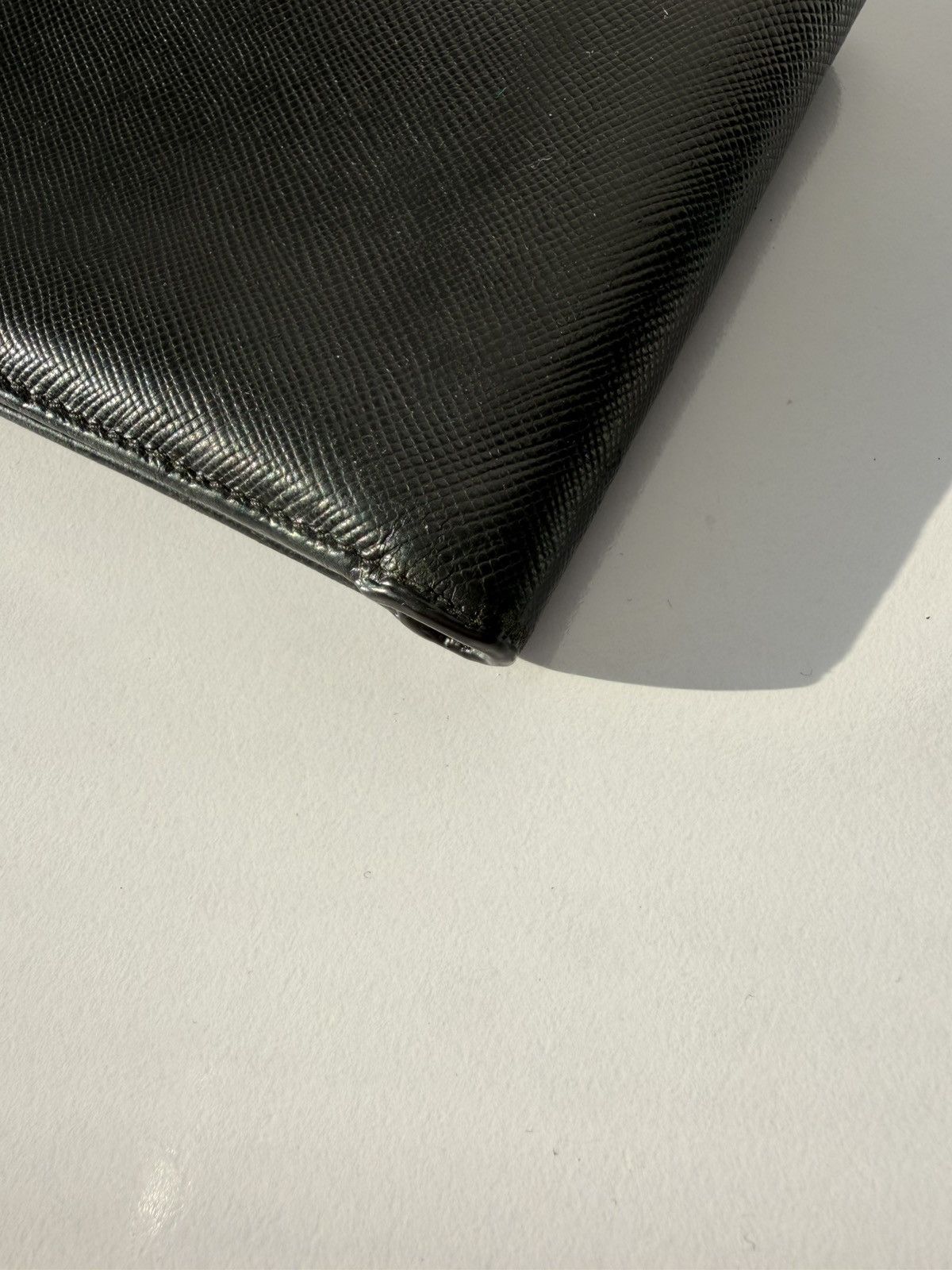 Prada saffiano leather bifold wallet