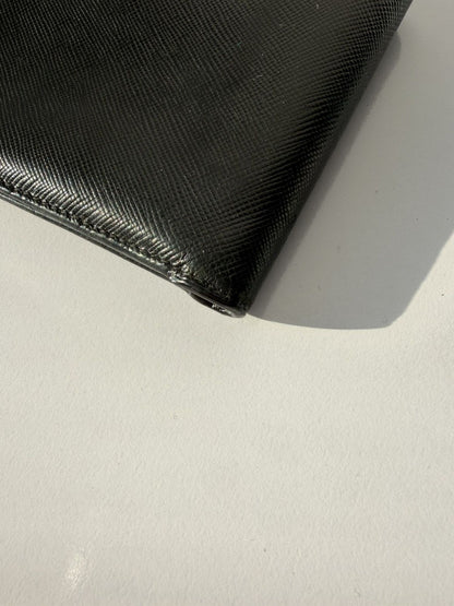 Prada saffiano leather bifold wallet