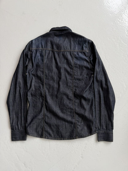 SS2016 Philipp Plein Marlon denim shirt Acapulco blue
