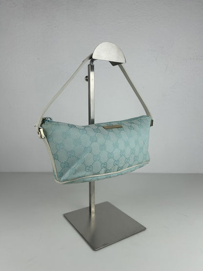 Vintage y2k Gucci monogram canvas boat bag pochette