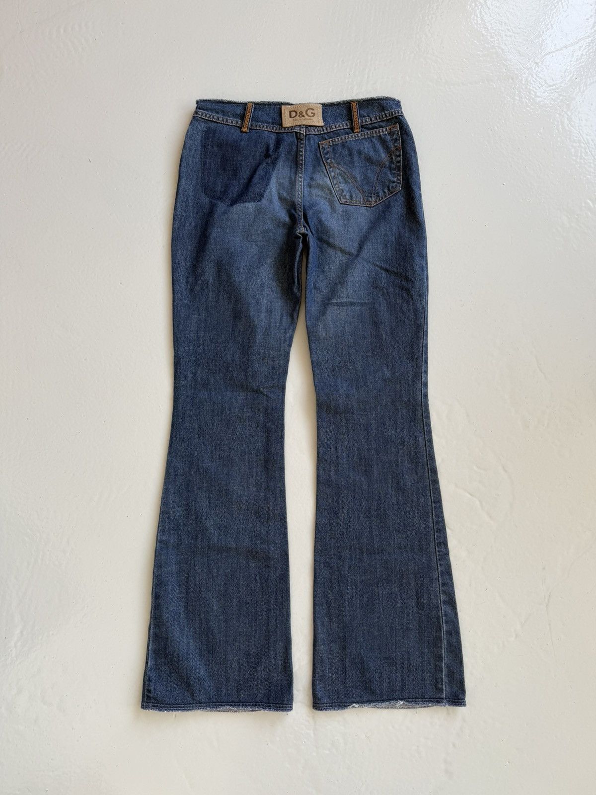 Y2k Dolce & Gabbana cutoff low waist flared denim