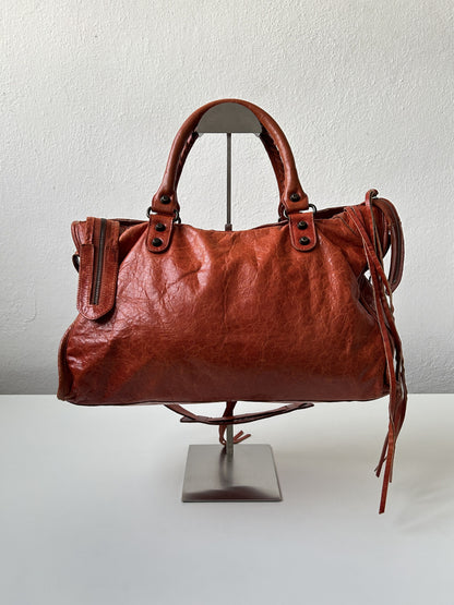 Balenciaga city bag in pumpkin spice